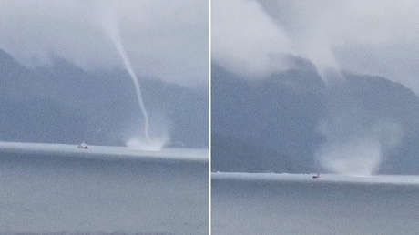 VIDEO: Impresionantes tomas de una tromba marina
