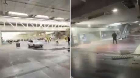 Se derrumba parte del techo del principal aeropuerto de Venezuela tras el fuerte sismo (VIDEOS)