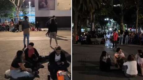 Noche a la intemperie: decenas de personas aguardan en las calles tras los terremotos en Venezuela (VIDEO)