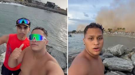 ESTREMECEDOR VIDEO: Grababan en la playa y captaron el brutal colapso de edificios por los sismos en Venezuela