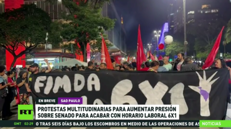 Miles de brasileños se movilizan contra la jornada laboral 6x1
