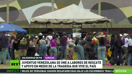 Juventud venezolana se une a labores de rescate y apoyo en medio de la tragedia que vive el país