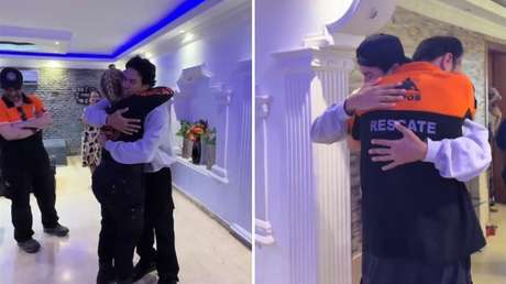 "Son ángeles": Entre lágrimas y abrazos, venezolano agradece a sus rescatistas mexicanos (VIDEO)