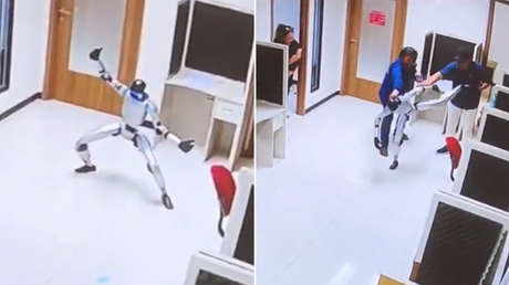Robot humanoide 'se rebela' y da una paliza a oficinistas (VIDEO)