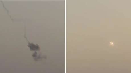 VIDEO: Lluvia de misiles iraníes sobre una base de EE.UU. en el golfo Pérsico