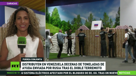 Distribuyen en Venezuela decenas de toneladas de ayuda enviada por Rusia tras el doble terremoto