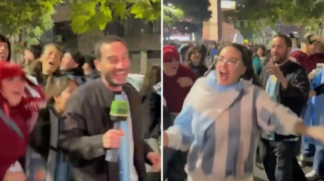 VIDEO: Hinchas argentinos estallan de emoción junto a un corresponsal de RT