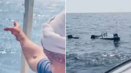 VIDEO: Dron estadounidense es remolcado por pescadores iraníes desde el estrecho de Ormuz