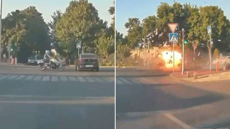 VIDEO capta MOMENTO EXACTO de choque mortal de motos policiales