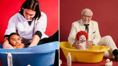 KFC se burla de McDonald’s recreando la foto viral de Messi y Yamal