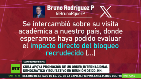 Cuba apoya promoción de un orden internacional democrático y equitativo en reunión de DD.HH.