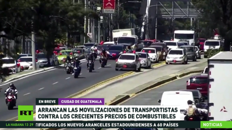 Arrancan las movilizaciones de transportistas contra los crecientes precios de combustibles en Guatemala