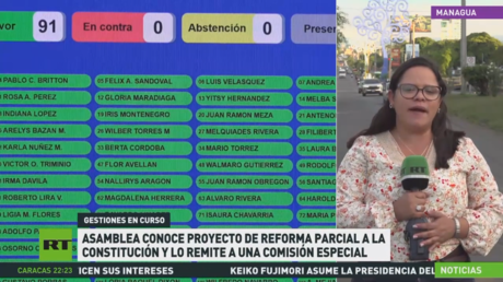 Asamblea Nacional de Nicaragua conoce proyecto de reforma parcial a la Constitución y lo remite a una comisión especial