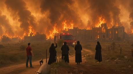 VIDEO: Monjas tratan de salvar con oraciones un monasterio de un monstruoso incendio
