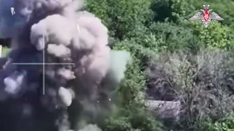 VIDEO: Obuses rusos destrozan drones enemigos