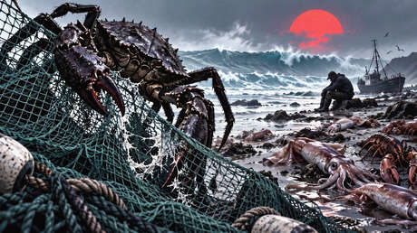 El mar 'vomita' langostas y calamares en un país latinoamericano: ¿qué está pasando?