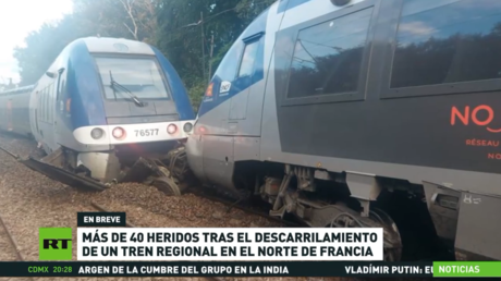 Más de 40 heridos tras descarrilamiento de un tren regional al norte de Francia